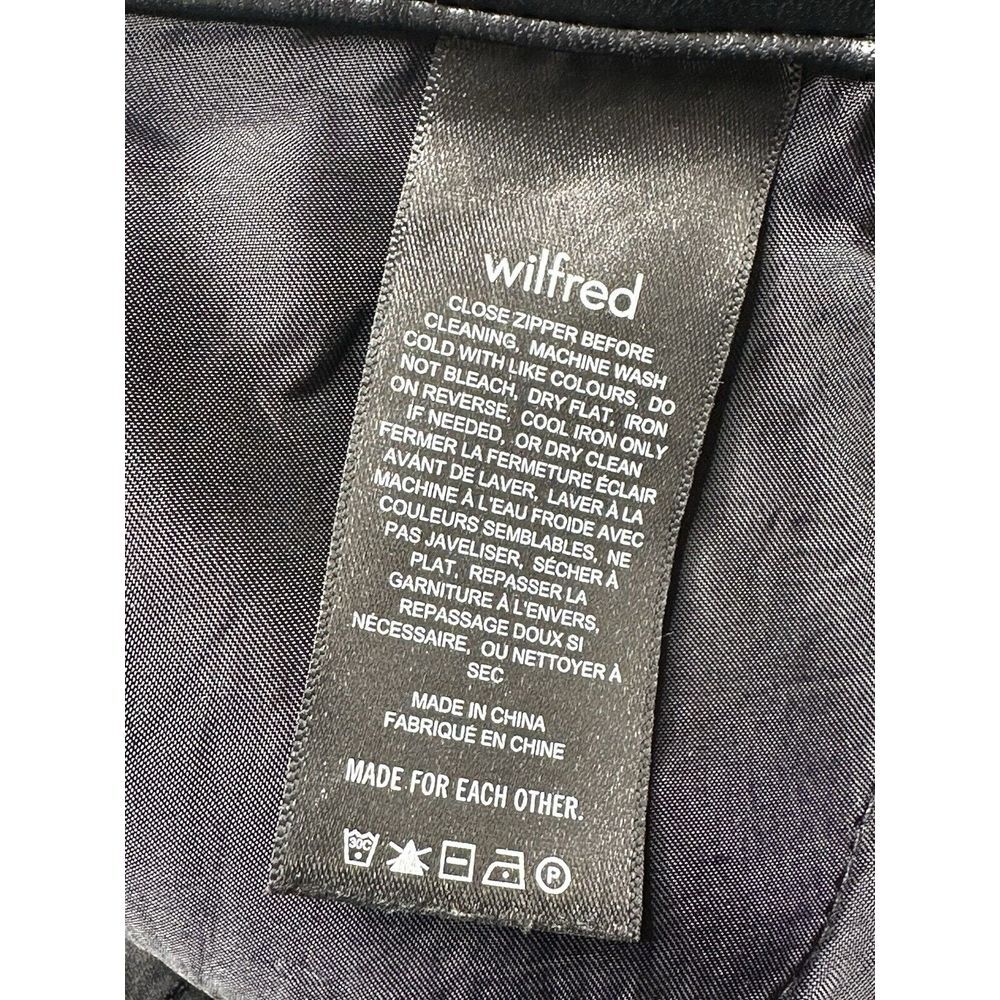 Aritzia Wilfred Womens Faux Leather Straight Leg Pants Size 0 Black High‎ Rise - Picture 15 of 16